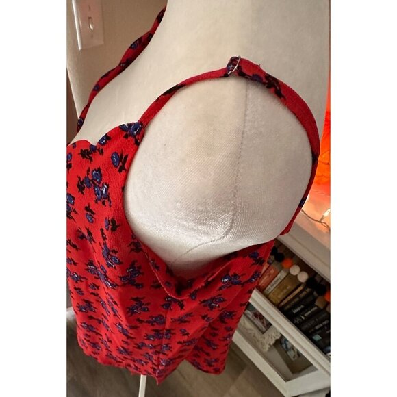 Tahari Scalloped Floral Tank Blouse Size L - Picture 4 of 7